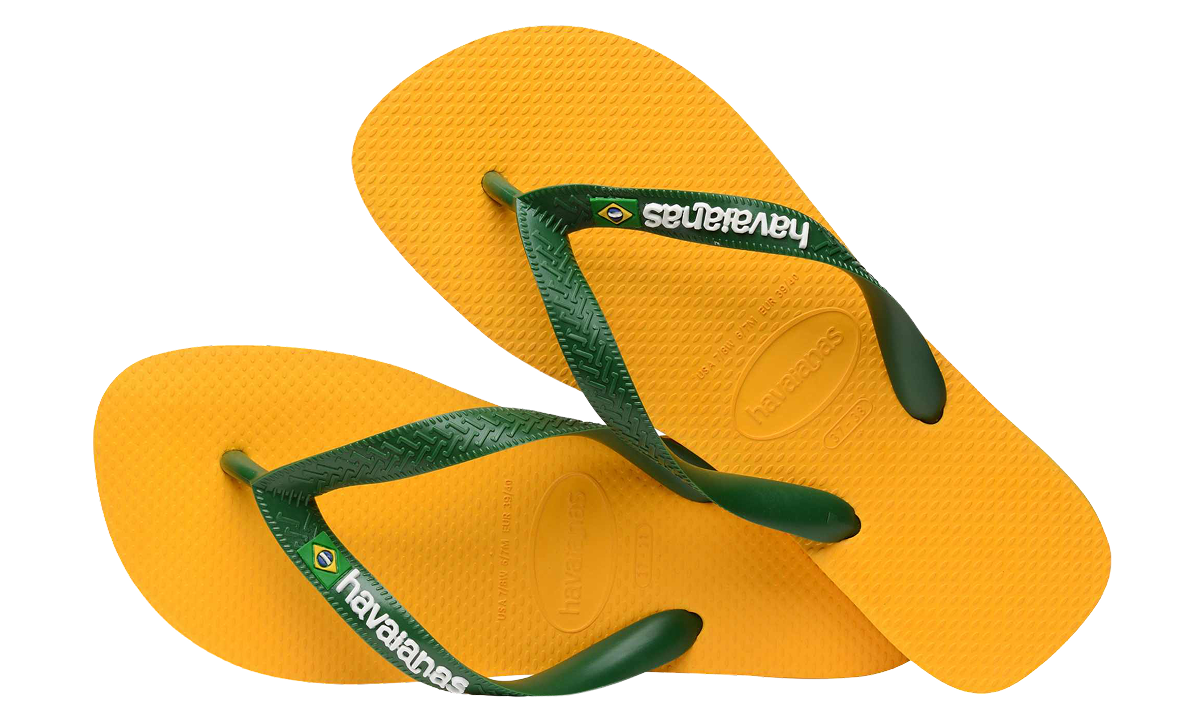 Havaianas Flip-Flops Brasil Logo Yellow