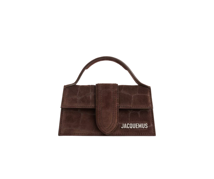 <tc>Jacquemus</tc> The Bambino Mini Flip Bag din piele de căprioară maro