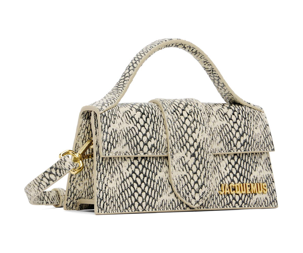Jacquemus Le Grand Bambino Crossbody Flap Bag Pitone Scuro