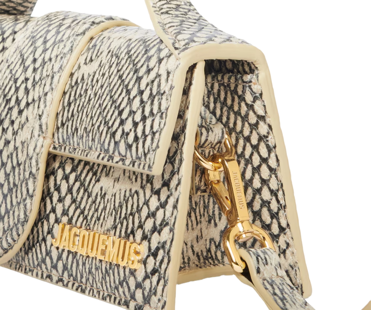 Jacquemus Le Grand Bambino Crossbody Flap Bag Pitone Scuro