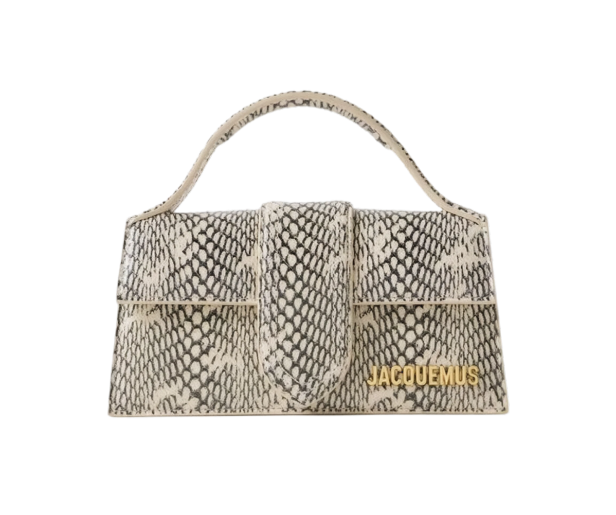 Jacquemus Le Grand Bambino Crossbody Flap Bag Pitone Scuro