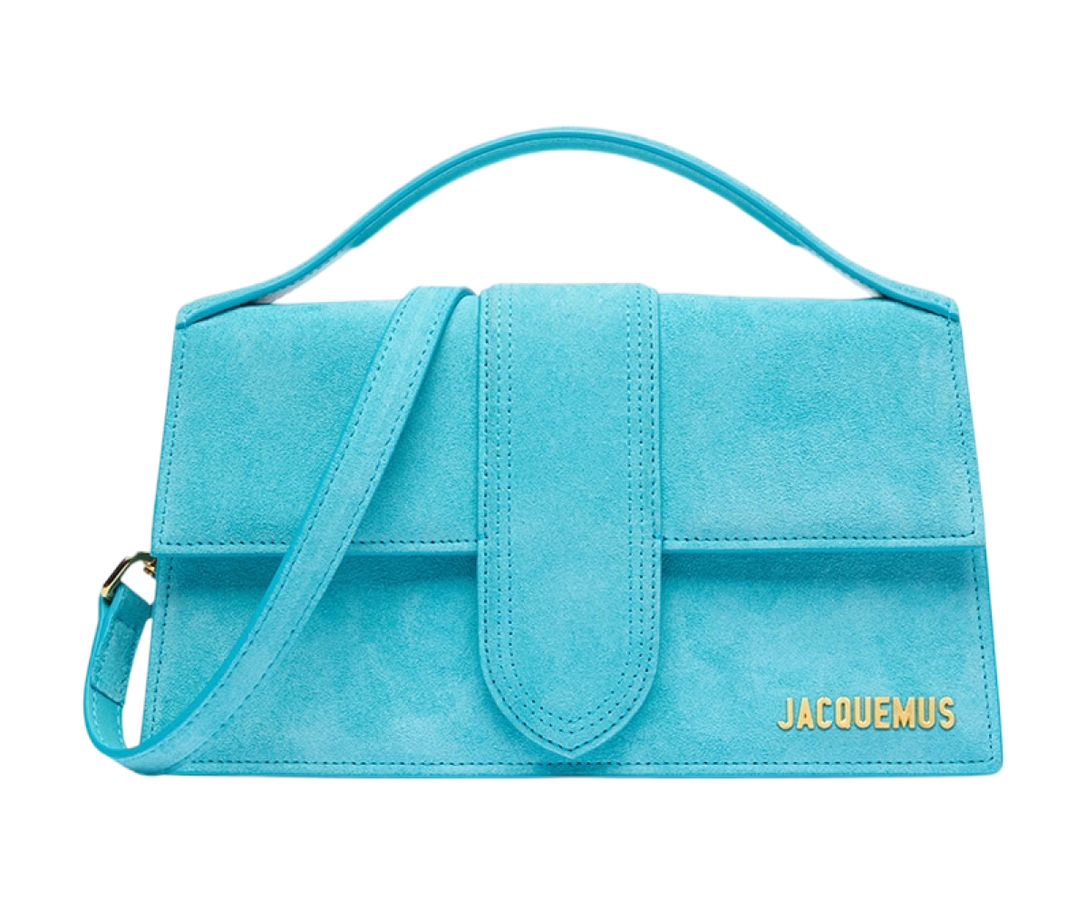 Jacquemus Le Grand Bambino Crossbody Flap Bag Turquoise