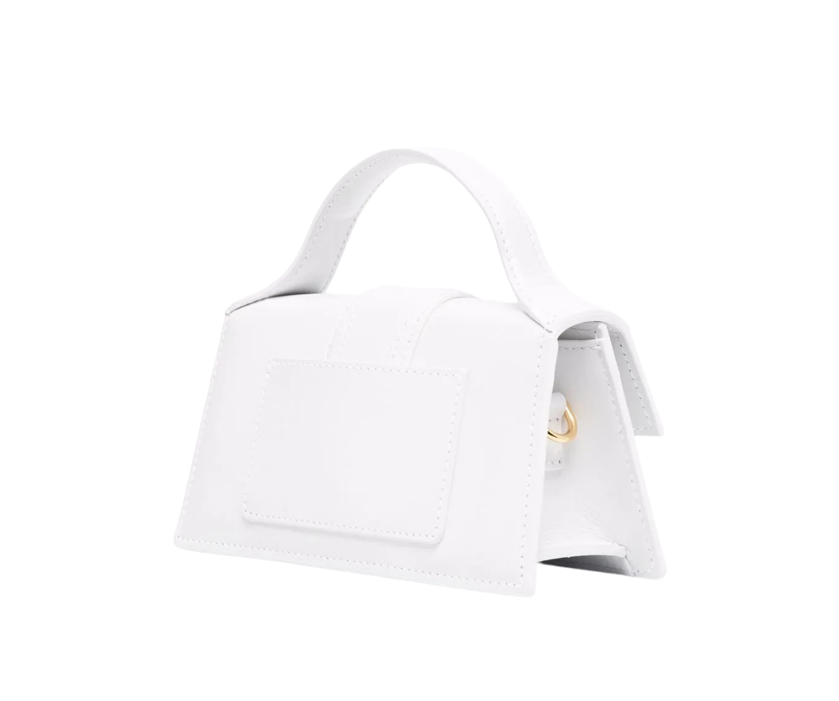 Jacquemus The Bambino Mini Flip Bag White