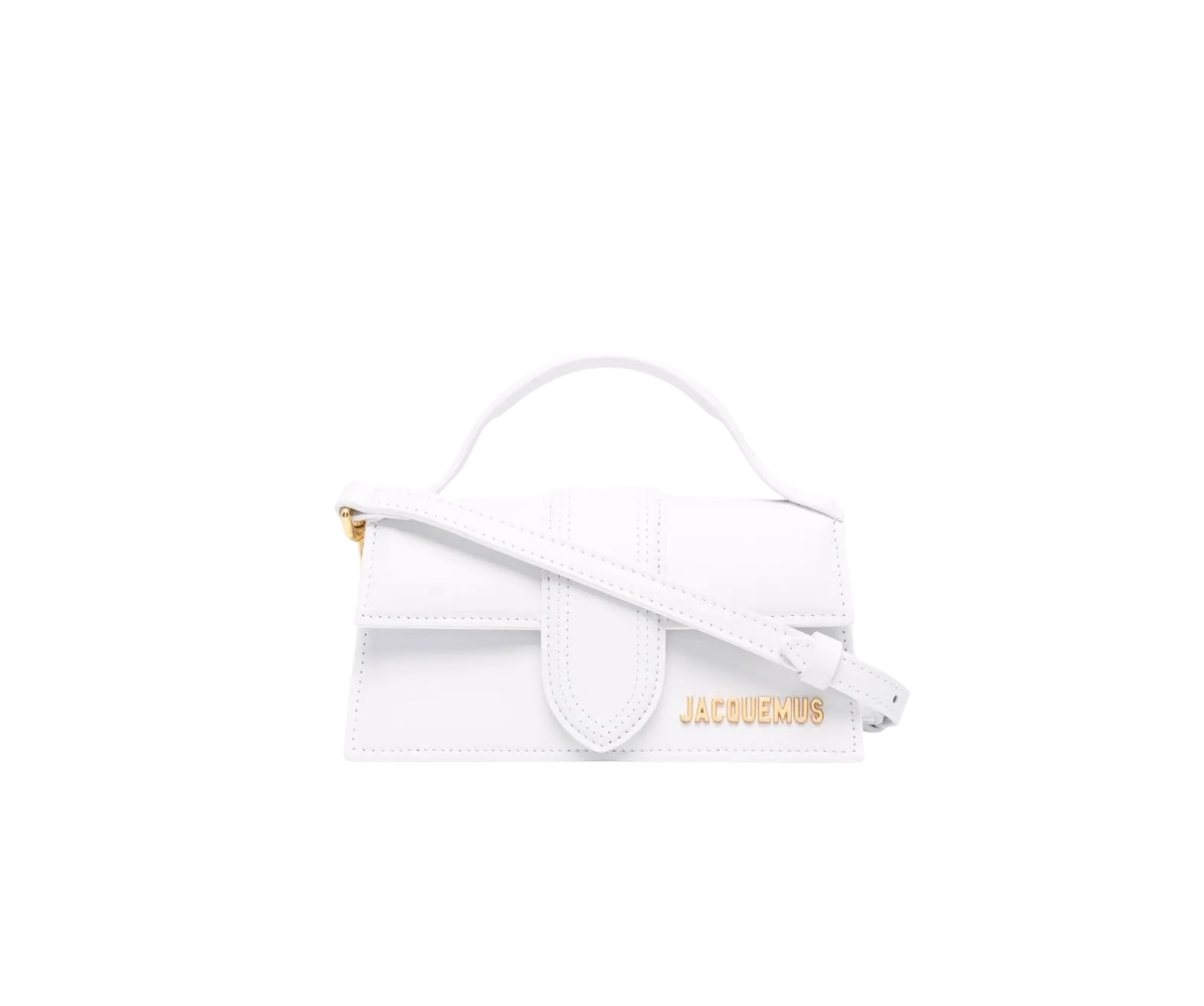 Jacquemus The Bambino Mini Flip Bag White