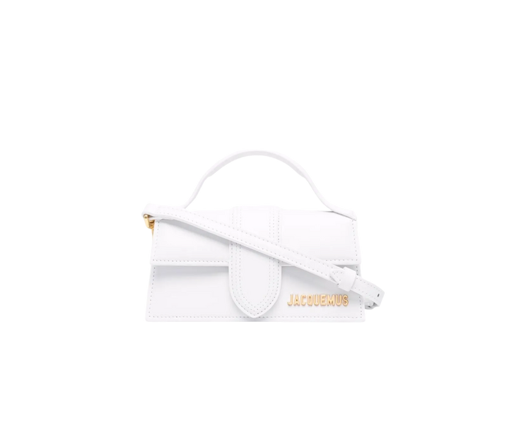 Jacquemus The Bambino Mini Flip Bag White