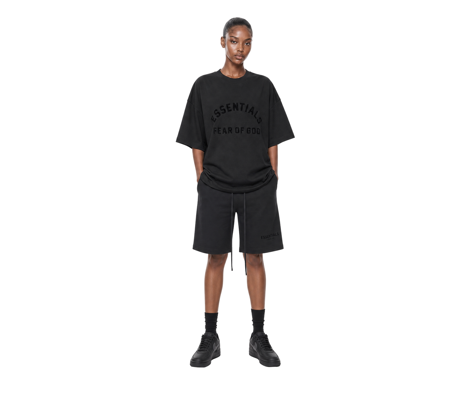 Logo-Appliquéd Cotton-Blend Jersey T-Shirt Black