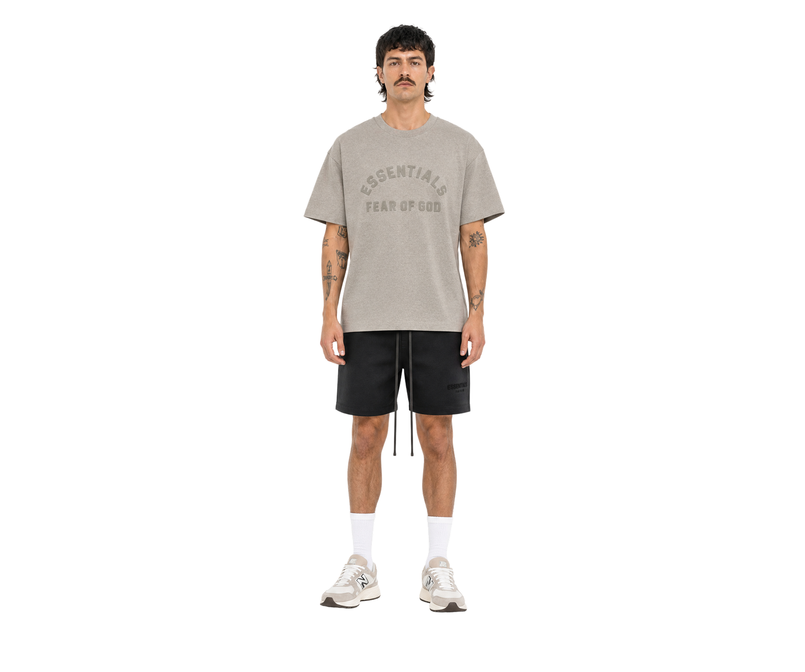Logo-Appliquéd Cotton-Blend Jersey T-Shirt Mushroom