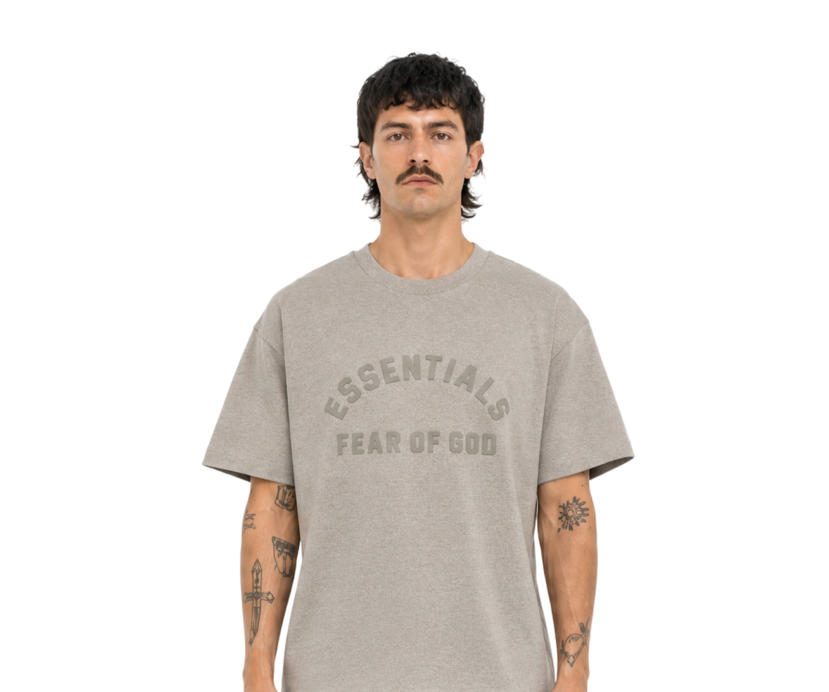Logo-Appliquéd Cotton-Blend Jersey T-Shirt Mushroom