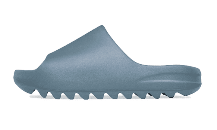 Yeezy Slide Slate Marine sandal with a contoured sole.