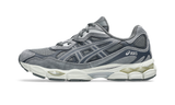 Asics Gel-NYC Steel Grey/Carrier Grey sneaker with grey mesh and suede upper.