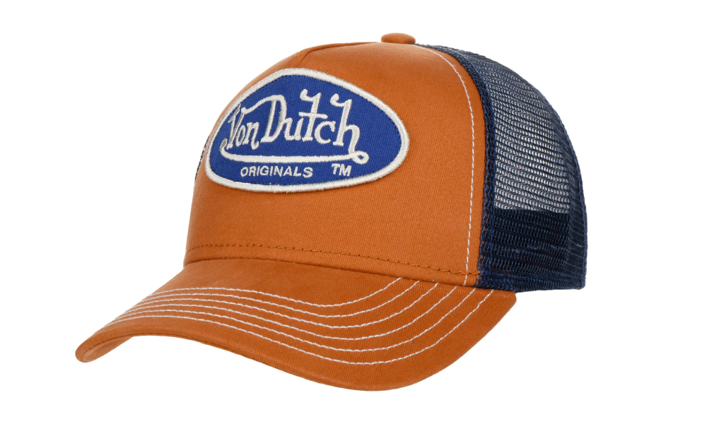 Von Dutch Boston Trucker Cap Orange/Blue