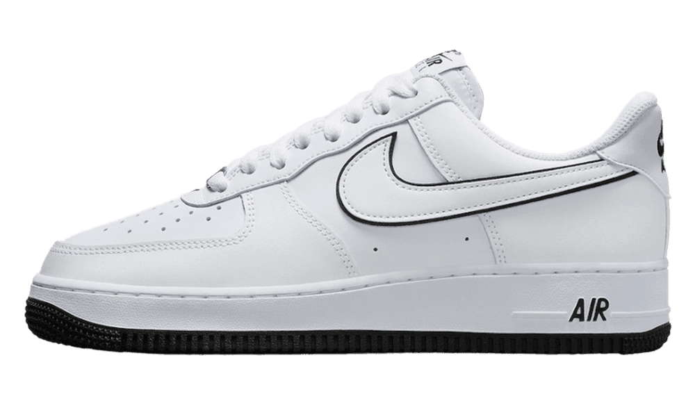 Nike Air Force 1 Low White/Black Outline Swoosh