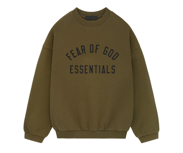Fear of God Essentials Fleece Crewneck Olive