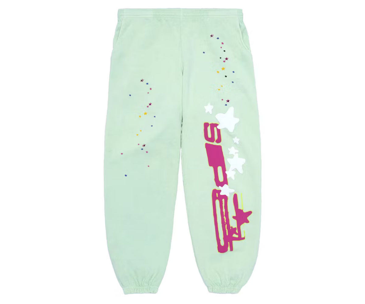 Pantaloni de trening <tc>Sp5der</tc> SP5 cu model Mint