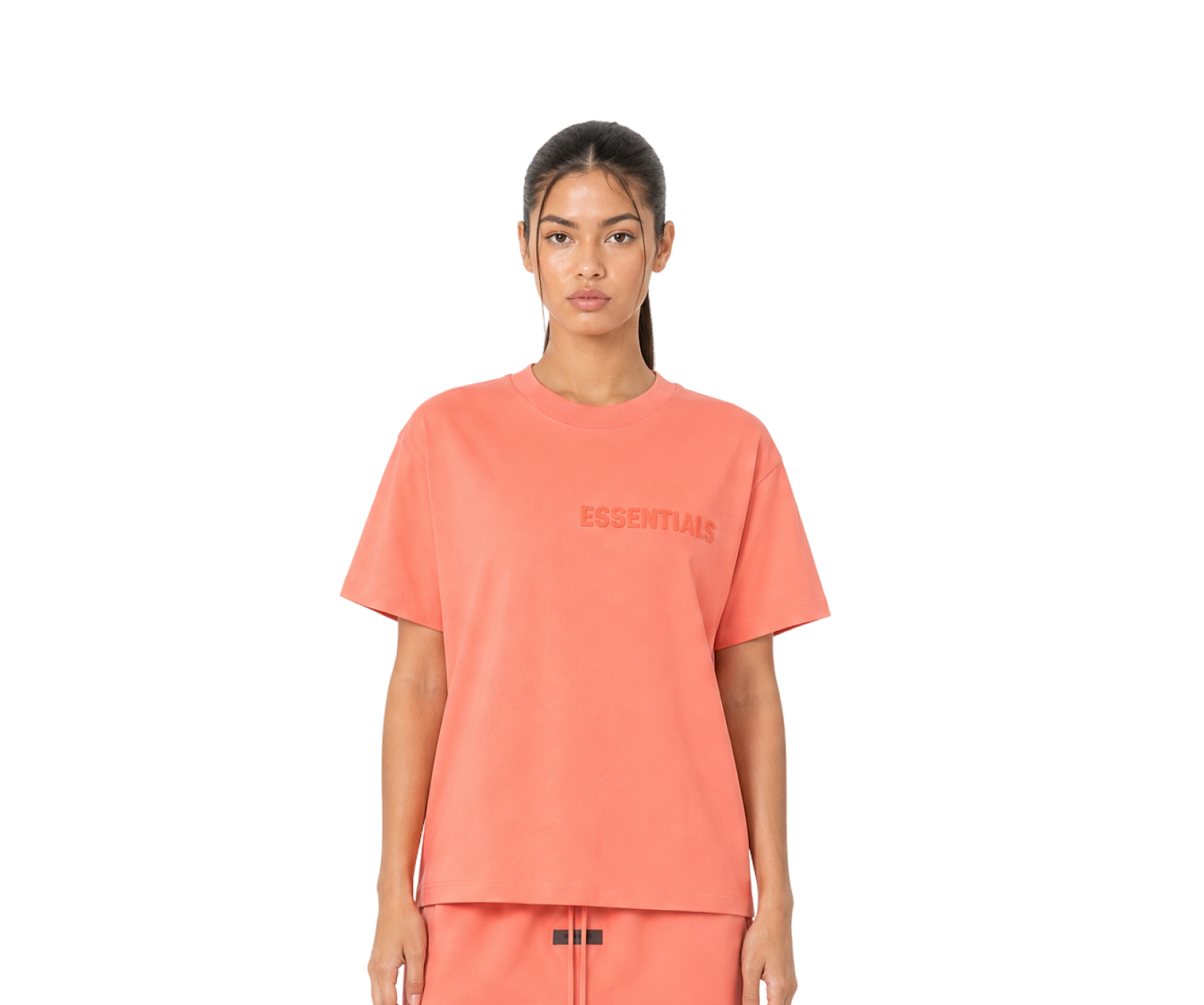 Tricou cu mânecă scurtă PF22, culoare coral