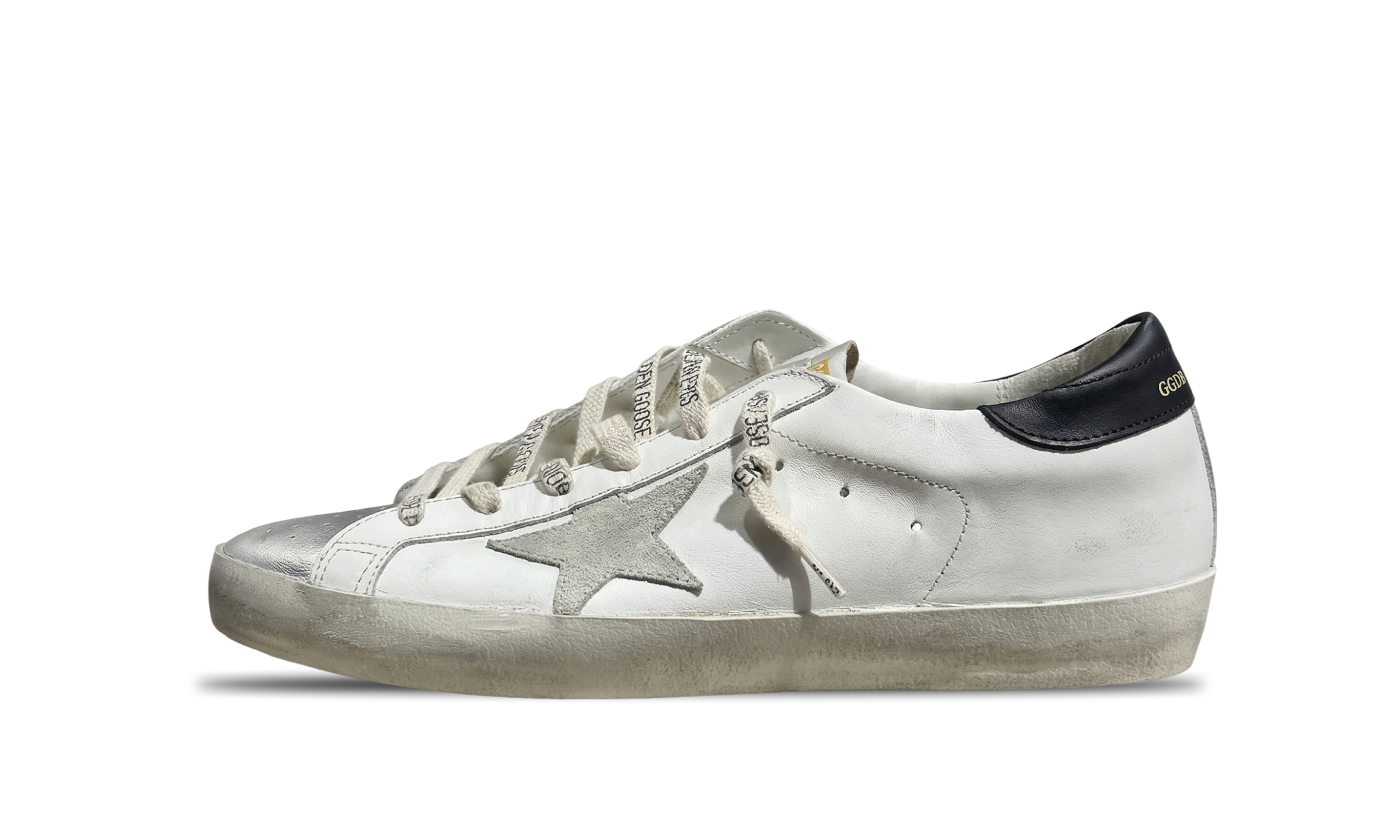 Golden Goose Superstar Black Heel / Platinum Tongue