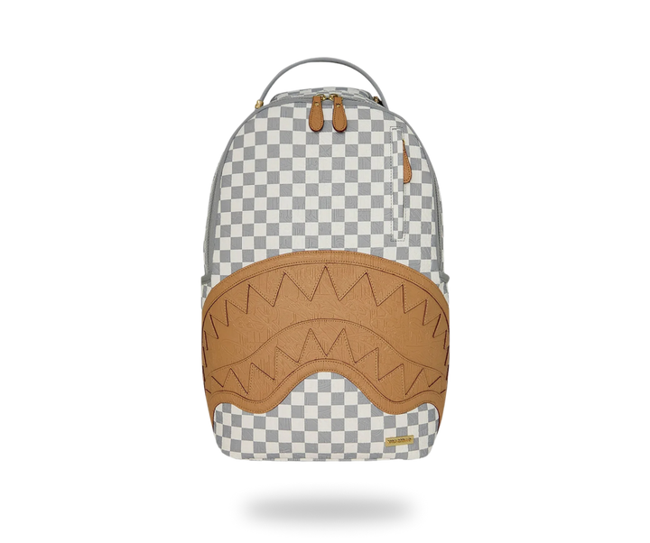 SPRAYGROUND EMBOSSED CREAM CHECK BACKPACK
