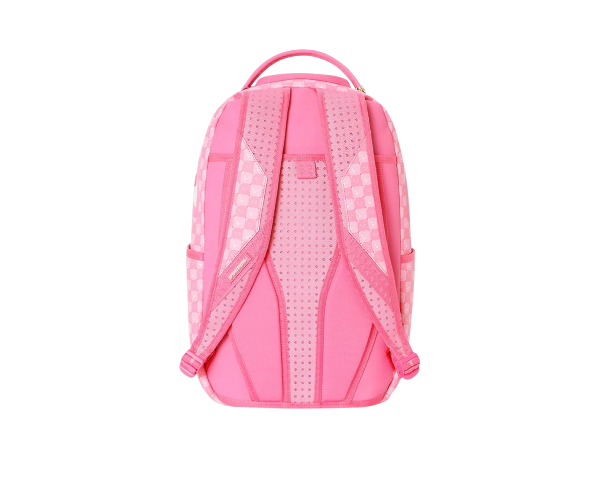 SPRAYGROUND PINK NEW CHECK FACES BACKPACK