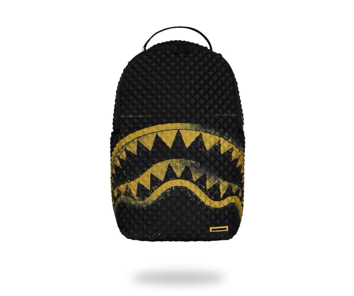 SPRAYGROUND PYRAMID STENCIL SHARK BACKPACK BLACK