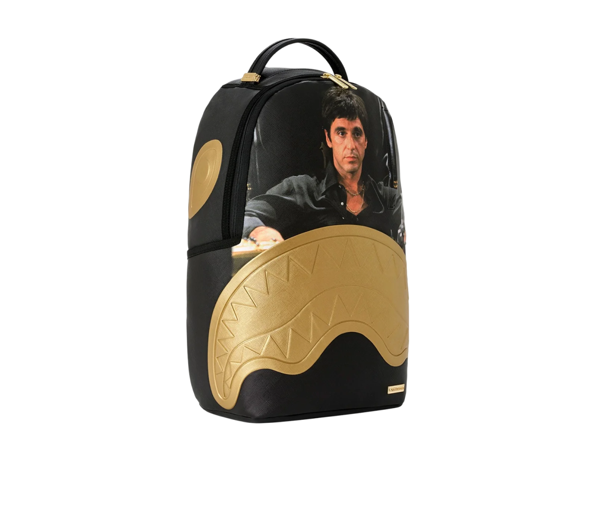 SPRAYGROUND SCARFACE GOLD EMBOSSED BACKPACK