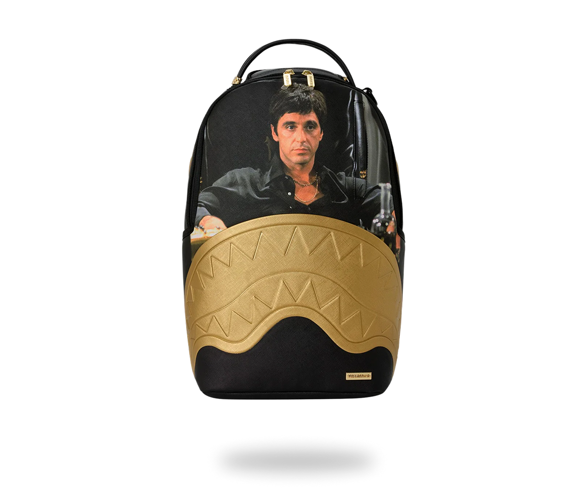 SPRAYGROUND SCARFACE GOLD EMBOSSED BACKPACK