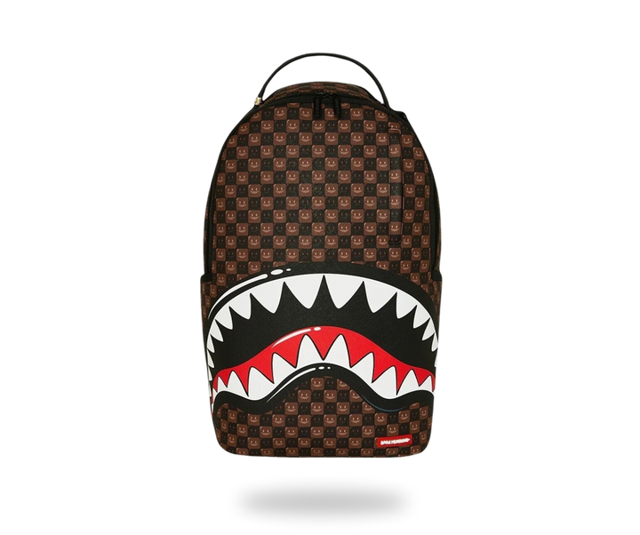 SPRAYGROUND SHARKS IN PARIS WTF BUBBLE BROWN CHECK BACKPACK