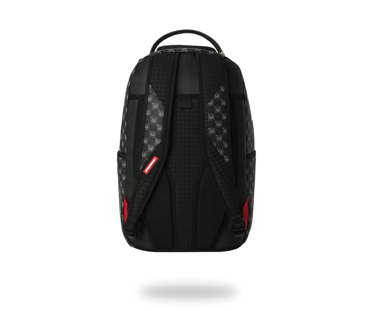 SPRAYGROUND SHARKS IN PARIS WTF BUBBLY BLACK CHECK BACKPACK