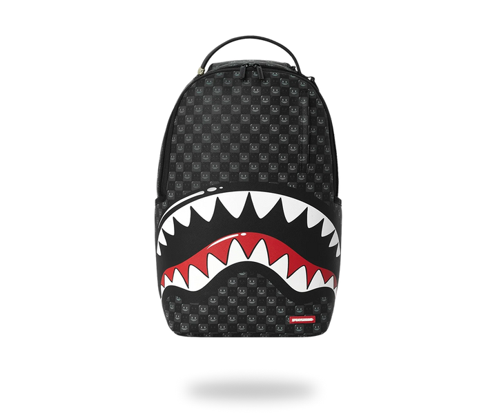 SPRAYGROUND SHARKS IN PARIS WTF BUBBLY BLACK CHECK BACKPACK