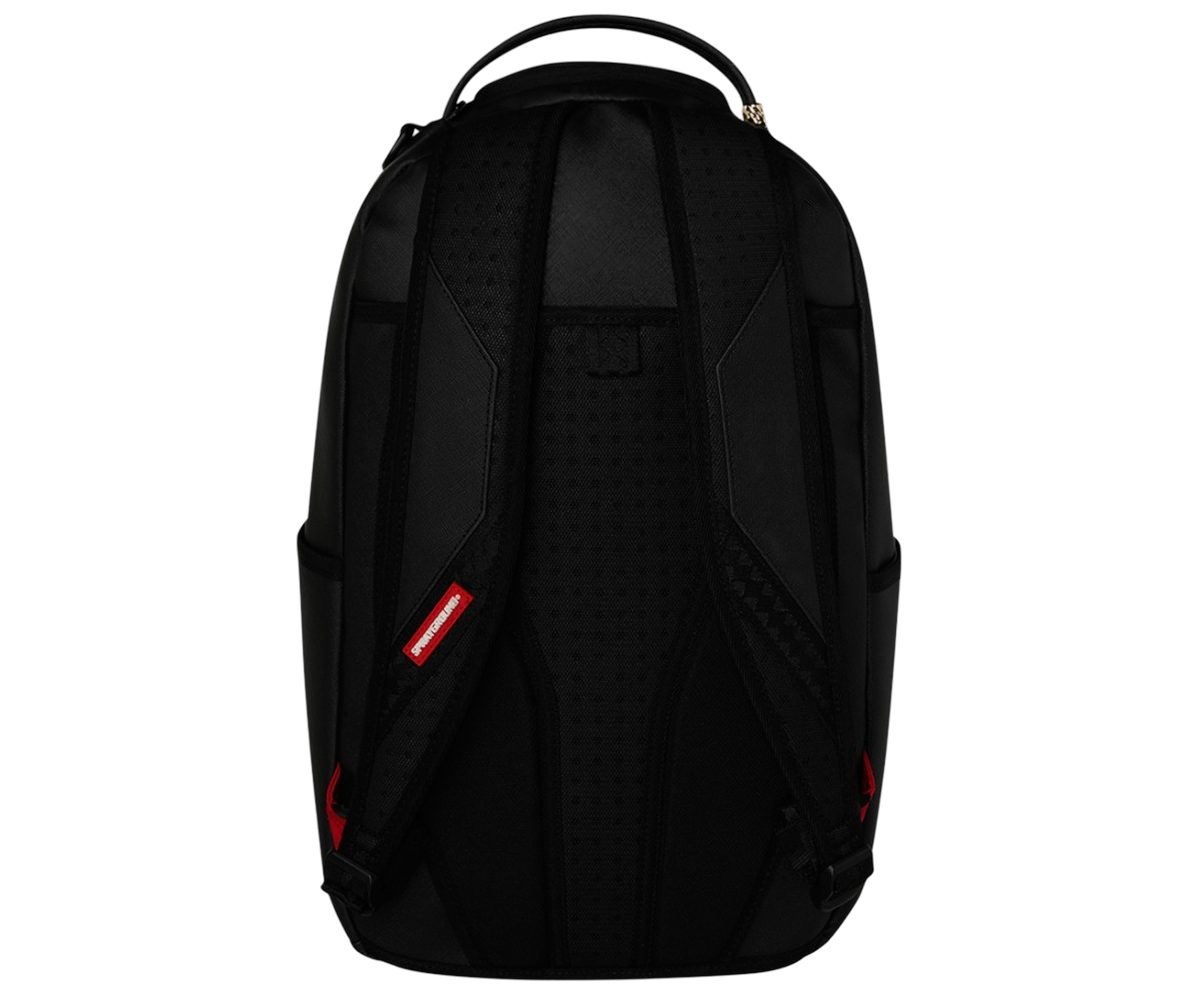 SPRAYGROUND SHARK CENTRAL BLACK EMBROIDERED SHARK BACKPACK