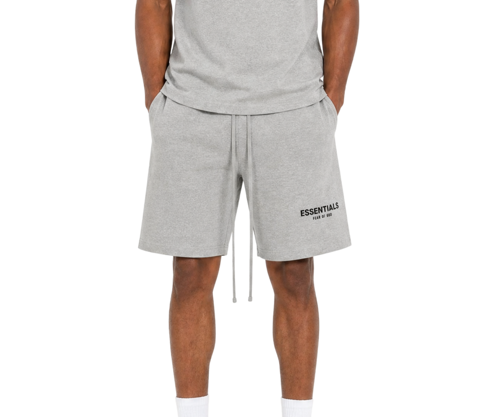 Pantaloni scurți din material de trening Fear of God Essentials (SS22) Dark Oatmeal