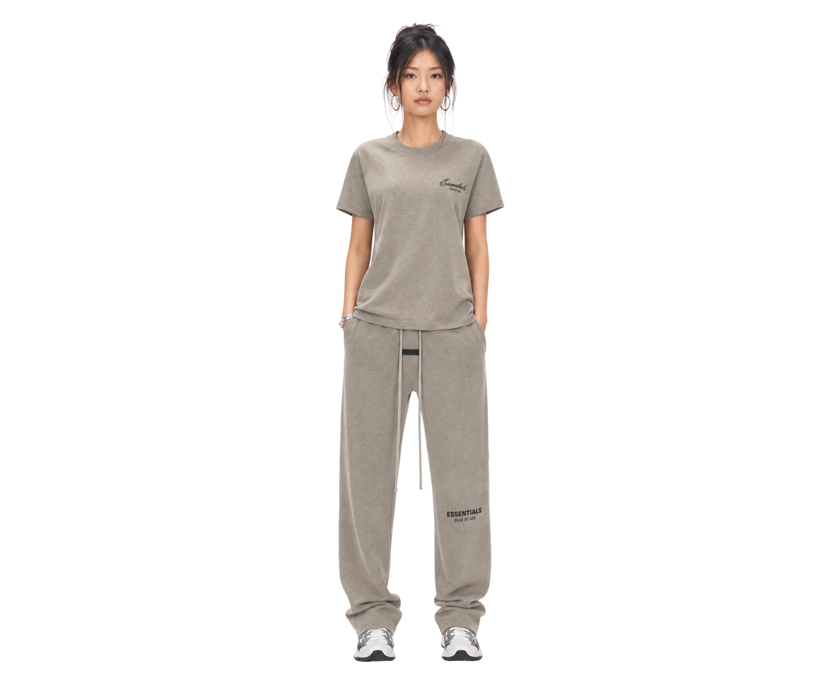 Tricou cu mânecă scurtă Fear of God Essentials, model Homestead Heather