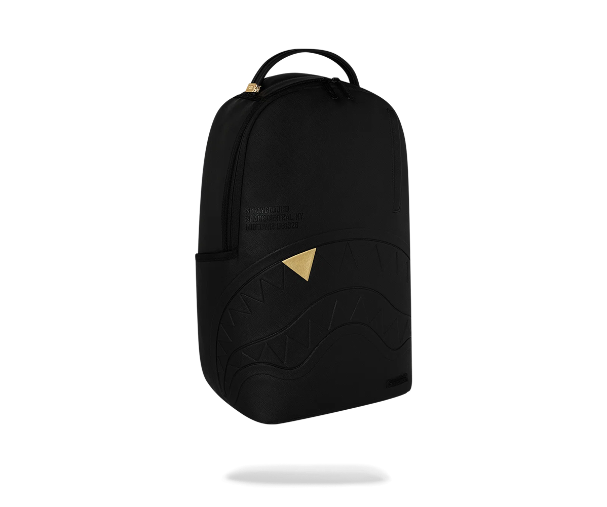 Sprayground Blacked Out Embossed Gold Tooth Backpack