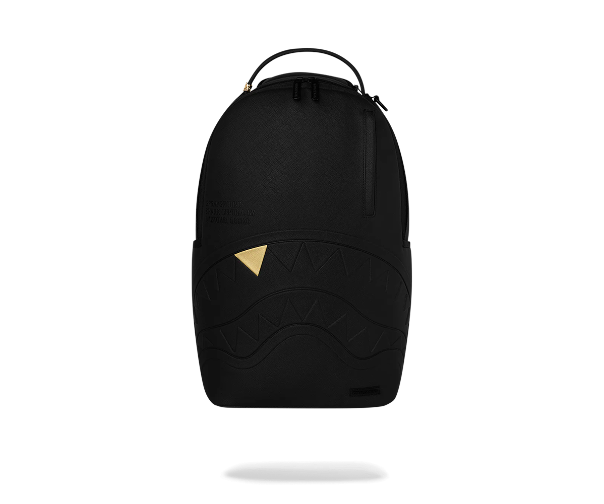Sprayground Blacked Out Embossed Gold Tooth Backpack