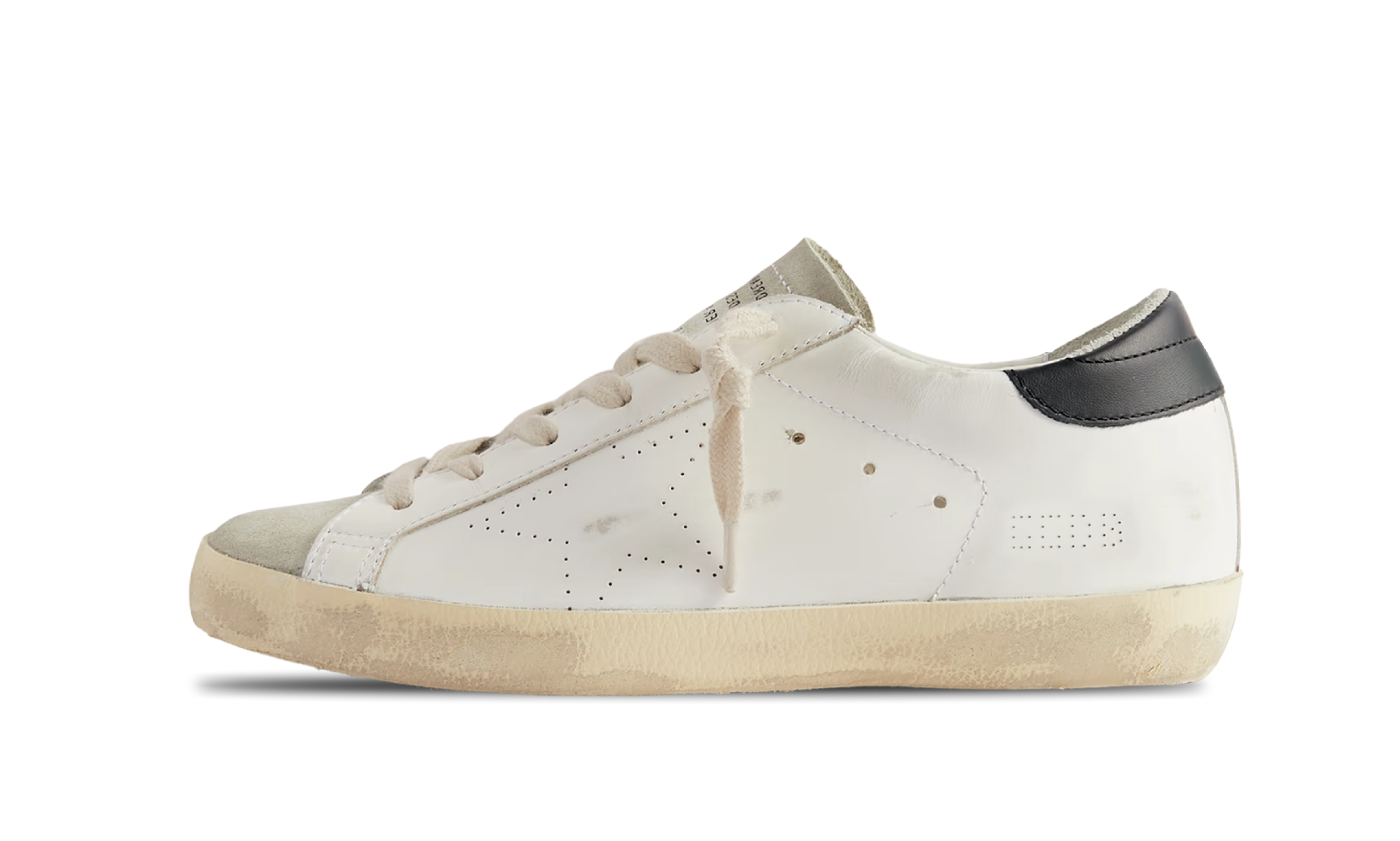 Golden Goose Superstar Black Heel / Polka Dot Star / Suede Toe