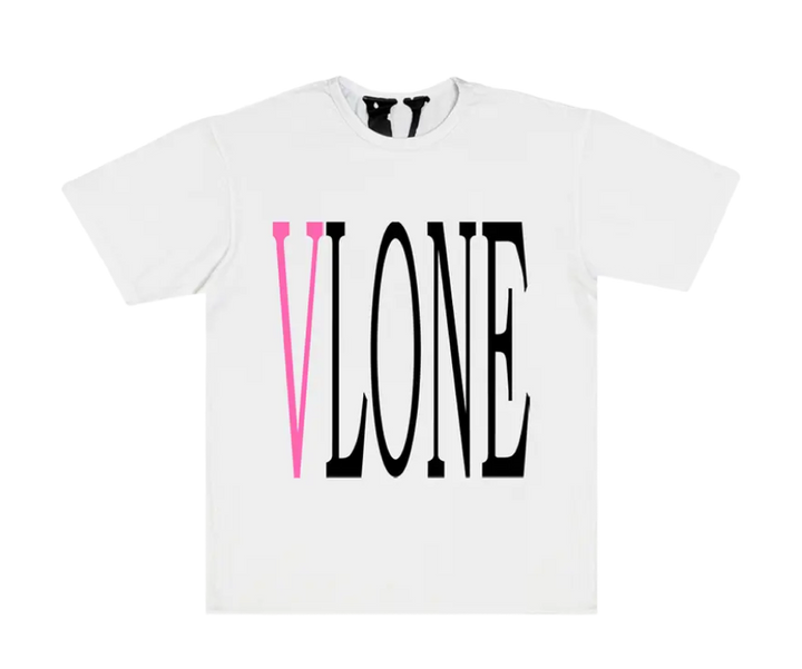 Tricou VLONE Staple alb-roz