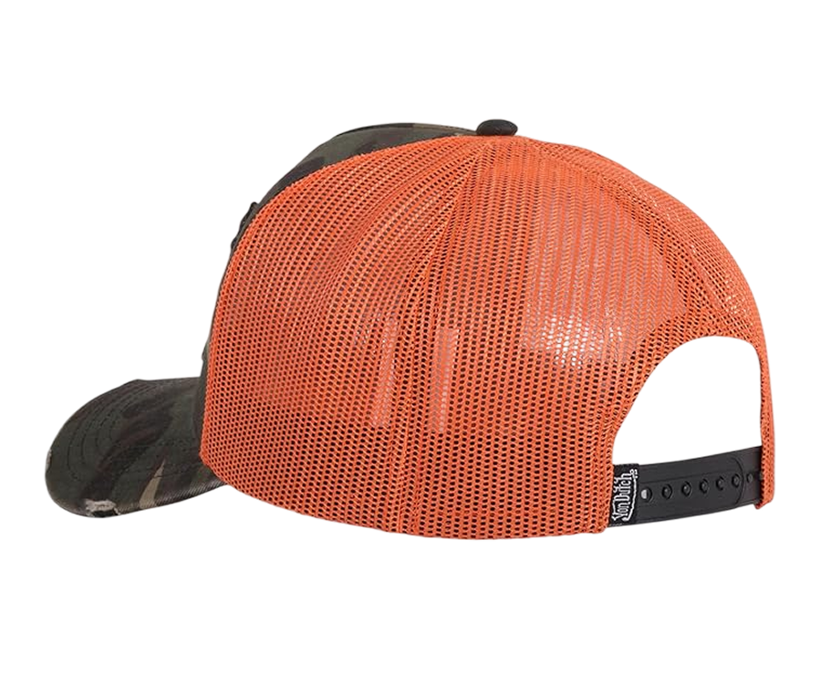 Von Dutch x Schott NYC Trucker Cap Orange Camo