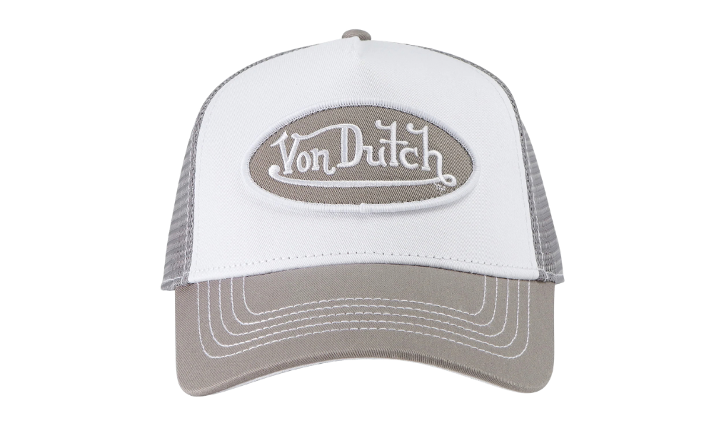 Von Dutch Boston Trucker Cap White Grey