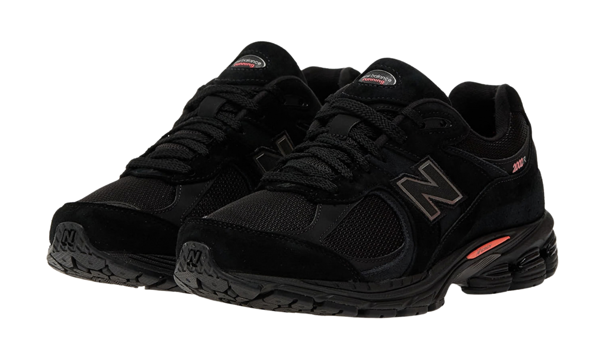 New Balance 2002R Black Castlerock Red