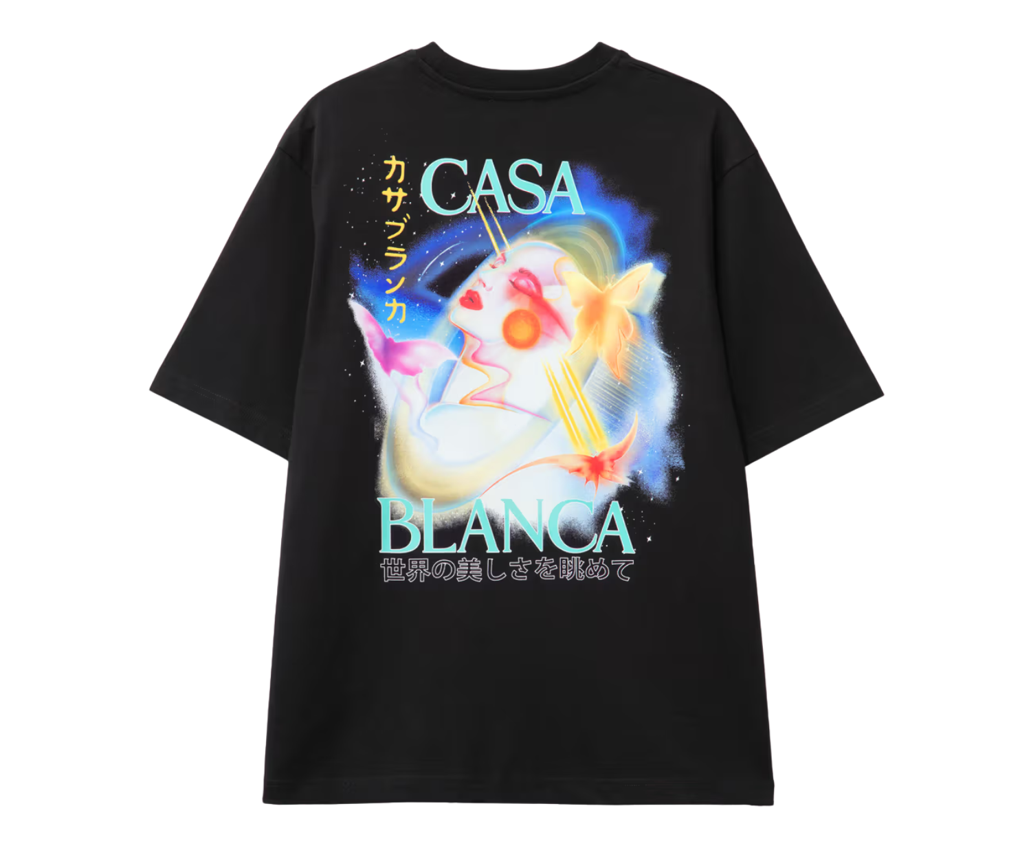 Casablanca Galactic Connection Short Sleeve T-Shirt with graphic print.