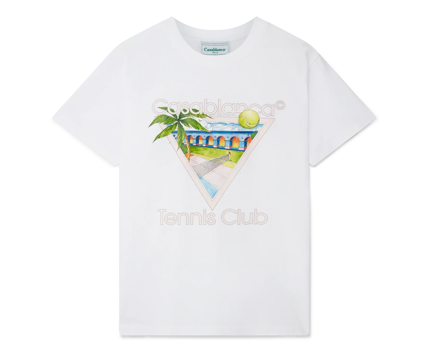 Casablanca Tennis Club Icon Short Sleeve T-Shirt with graphic print.