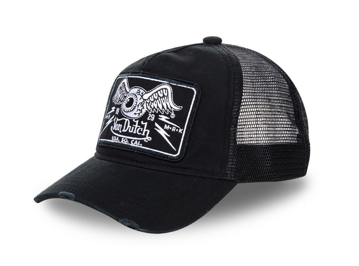 Von Dutch Square Patch Black Trucker