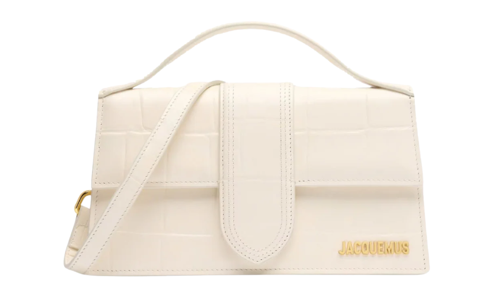 Jacquemus The Large Bambino Flap Bag Light Ivory
