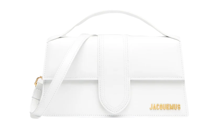 Geantă de mână cu curea transversală <tc>Jacquemus</tc> Le Grand Bambino, albă