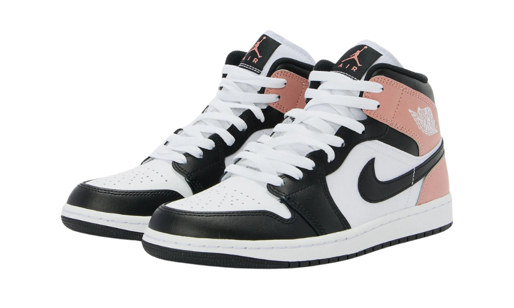 AIR JORDAN 1 MID - white/black/rust pink