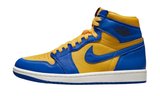 Buty Air Jordan 1 Retro High OG Wmns „Reverse Laney” w kolorze żółtym i niebieskim.