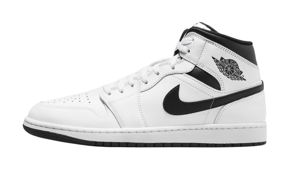 Jordan 1 Mid "White Black"