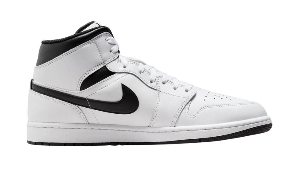 Jordan 1 Mid "White Black"