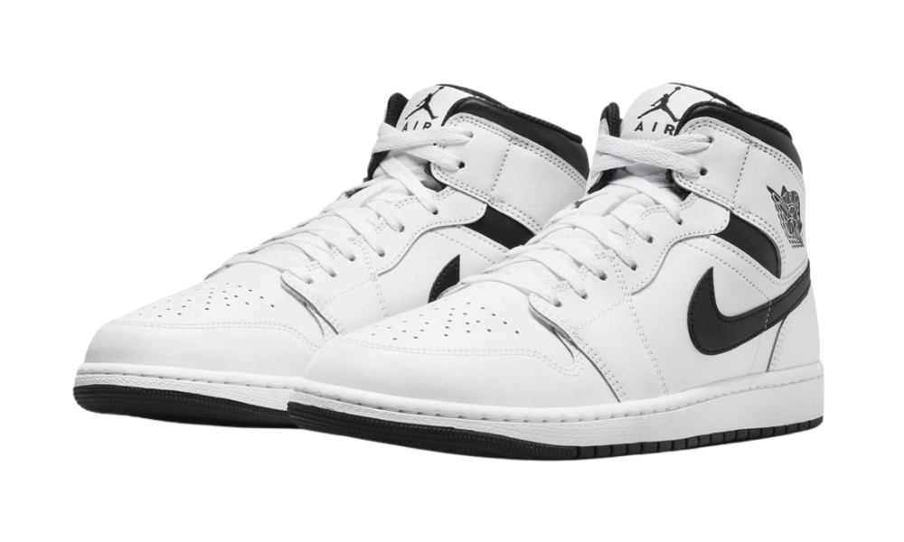 Jordan 1 Mid "White Black"