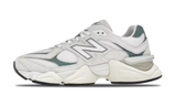 New Balance 9060 Linen Dark Juniper sneaker with suede and mesh upper.