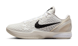 Nike Kobe 6 Protro Sail All-Star sneaker with a white textured upper and black Nike swoosh.